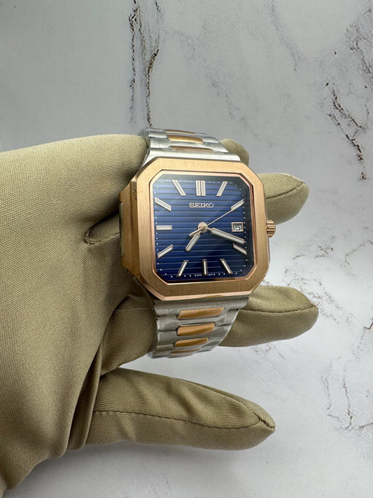 Cube - Blue Rosegold Twotone