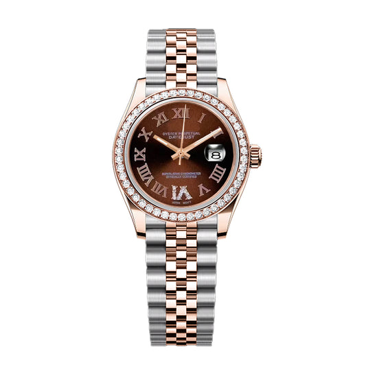 Date Lady - Bronze Roman Diamond Rosegold Twotone