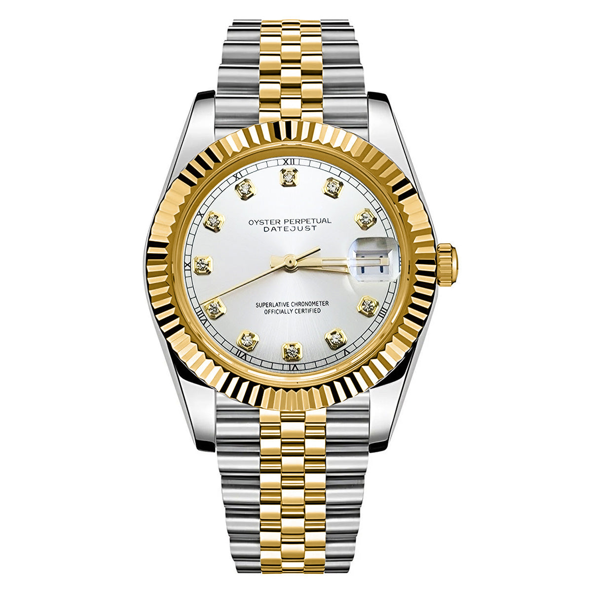 Date Twotone White Gold Diamond - urmods