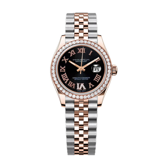 Date Lady - Black Roman Rosegold Diamond Twotone