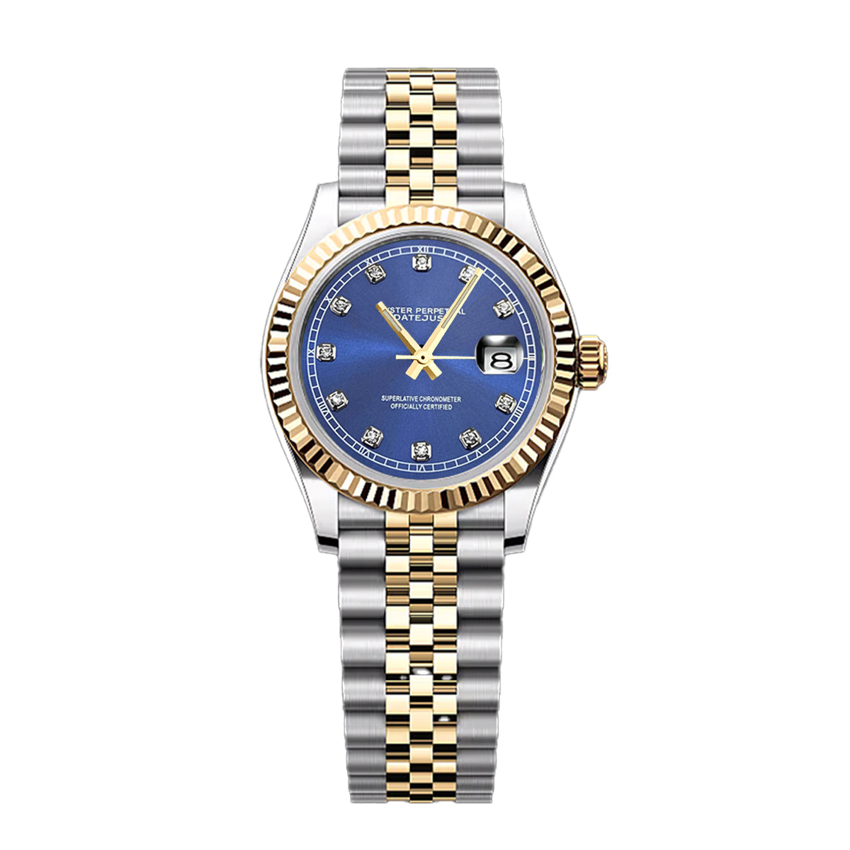 Date Lady - Blue Diamond Gold Twotone