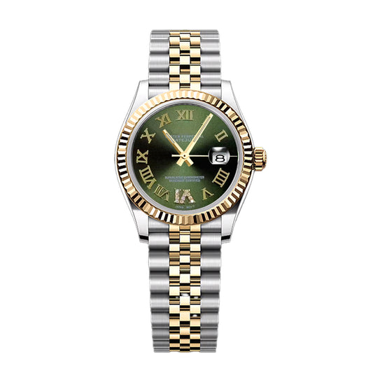 Date Lady - Green Roman Gold Twotone