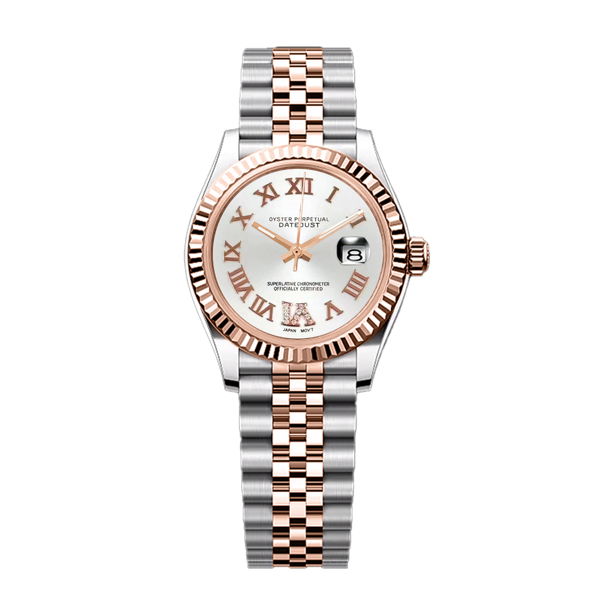 Date Lady - White Roman Rosegold